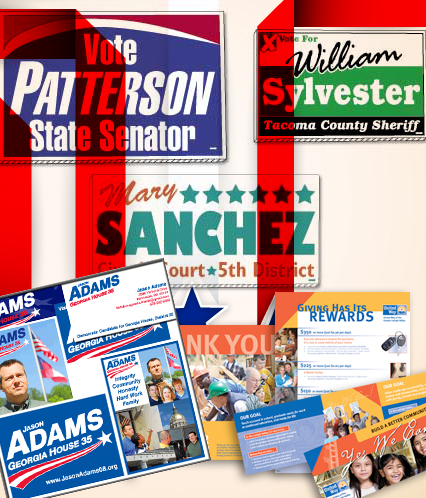 Campaign signs and materials
